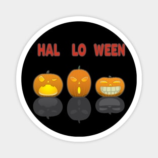 Halloween Pumpkins HAL LO WEEN Magnet